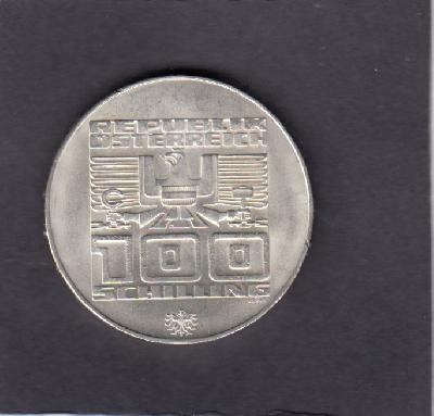 Beschrijving: 100 Schillings  W-OLYMPIC RINGS